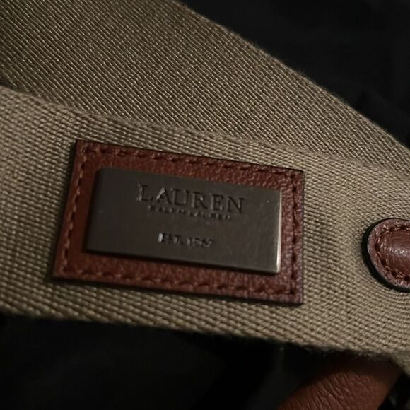 Ralph Lauren Studded Leather Noa Crossbody with Front Pockets, Brown, NWT - Picture 7 of 16